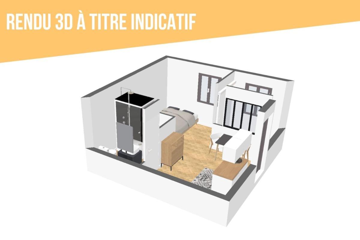 Grand Studio Avec Espace De Travail Toulouse Buitenkant foto