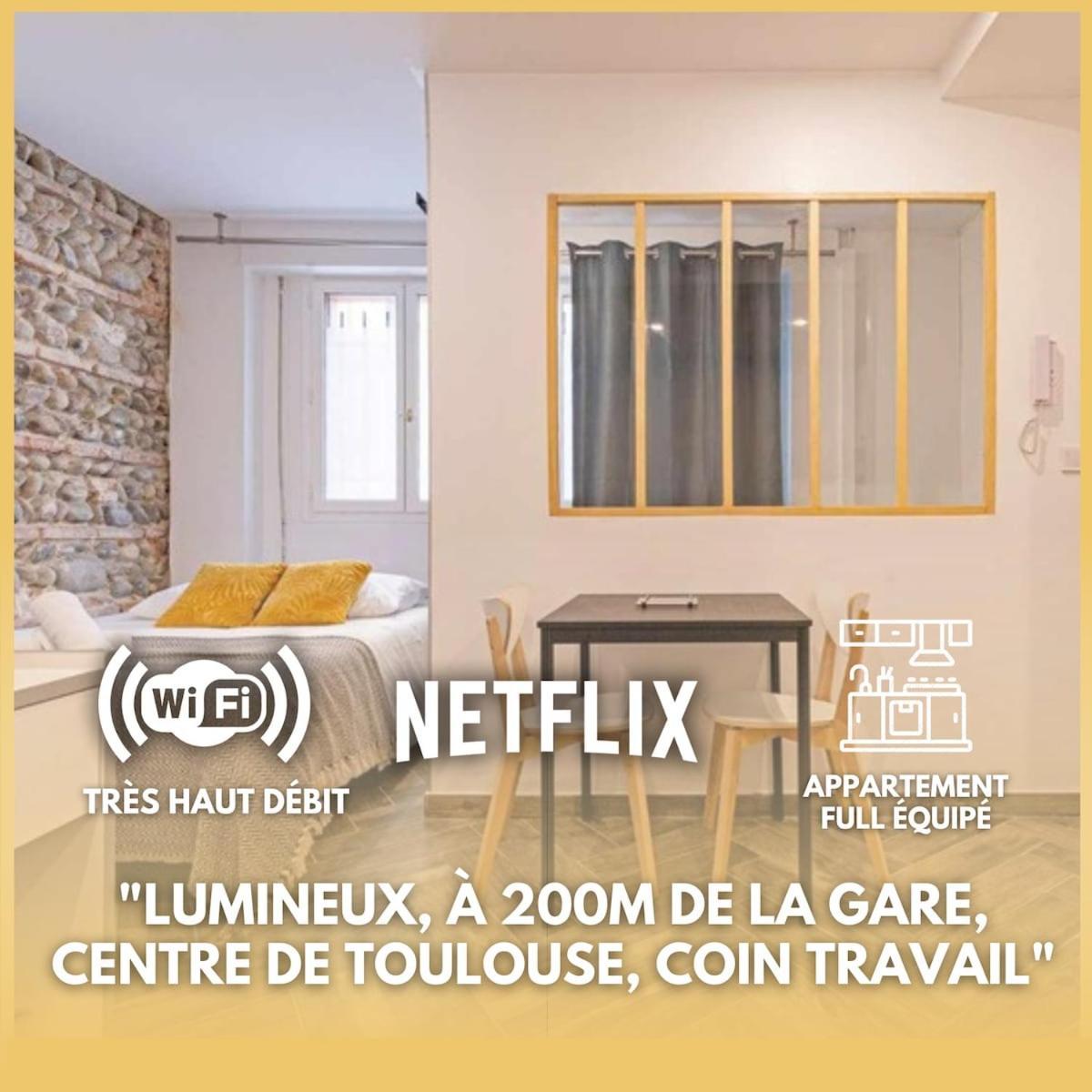 Grand Studio Avec Espace De Travail Toulouse Buitenkant foto